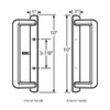Alcan PGT 10" Sliding Glass Patio Door Handle Set Kit