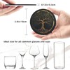 BOXIMIAO Drink Coasters with Holder Stand Set of 6, Marble
