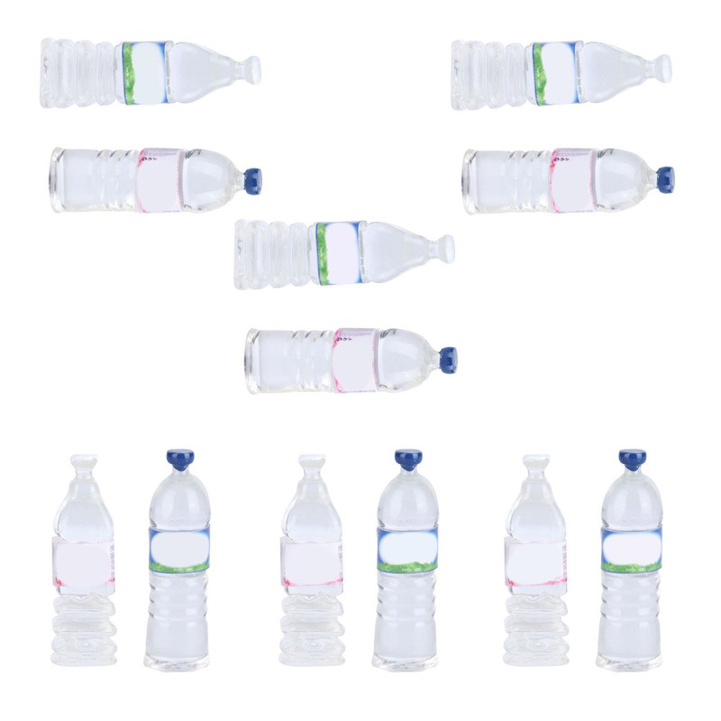 40pcs Dollhouse Water Bottles Set 4 Styles Miniature Drinking Accessories