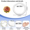 Clear Button Pins Plastic for Crafts - 20 Pack Circle