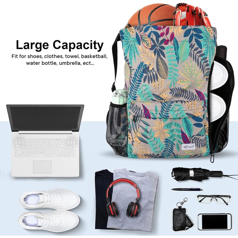 Risefit Drawstring Bag Waterproof Swim Bag Drawstring Gym Backpack Large