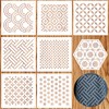 Ouligay 8 PCS Sashiko Templates 4.7 X 4.7 Inch Plastic