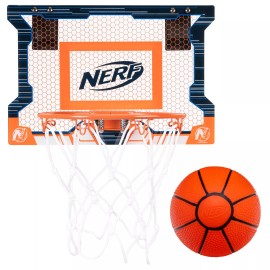 Nerf 15x10 Blue Mini Basketball Hoop Over Door Includes Nerf Basketball for Play
