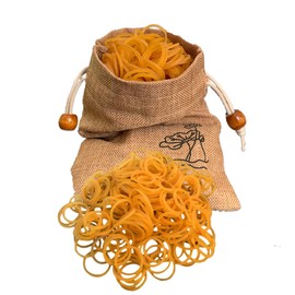 TIETHEKNOT 700pcs Stretchable Rubber Bands And Linen Pouch Drawstring Accessories, For Home Or Office Use.Special For Rubber Band Gun