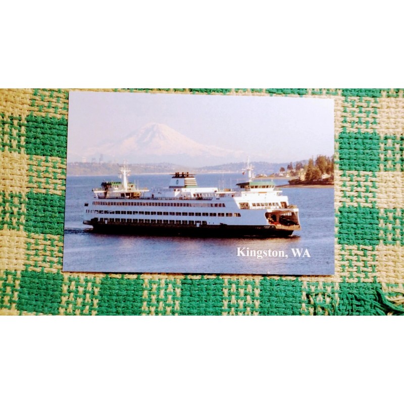 MARY SAURDIFF POST CARD WASHINGTON STATE FERRY KINGSTON WASHINGTON.