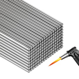 Ninesung 30Pcs Aluminum Brazing Rods, 20" Long Welding Flux-Cored Wire, Metal Solid Shaft for Solution Welding