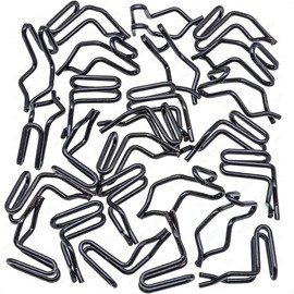 Rexka 25pcs Door Trim Panel Retainer Clip 1-1/8" for Ford Mustang Lincoln Dodge Mercury Chrysler Metal Black 383033-S101