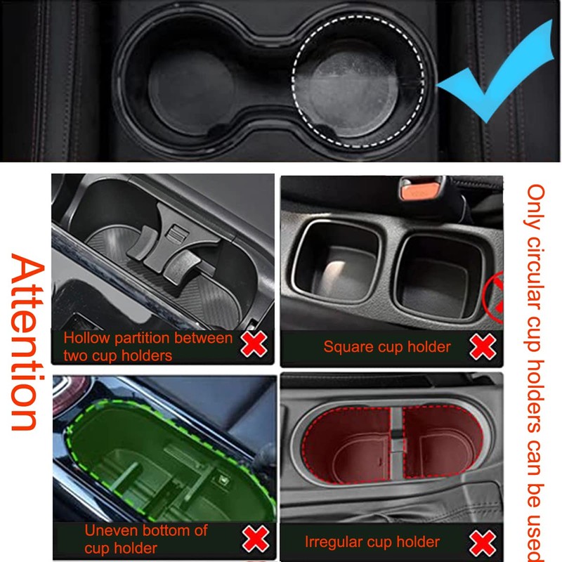 XYAJUANG 4-in-1 Car Expander with Dual Cup Holder, Phone Holder,