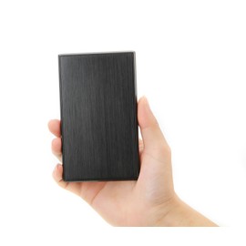 Bipra USB 3.0 Ultra Slim Hard Drive Enclosure Case for 2.5" SATA Hard Drive Aluminum GD25612 (BIP_25612_BLACK)