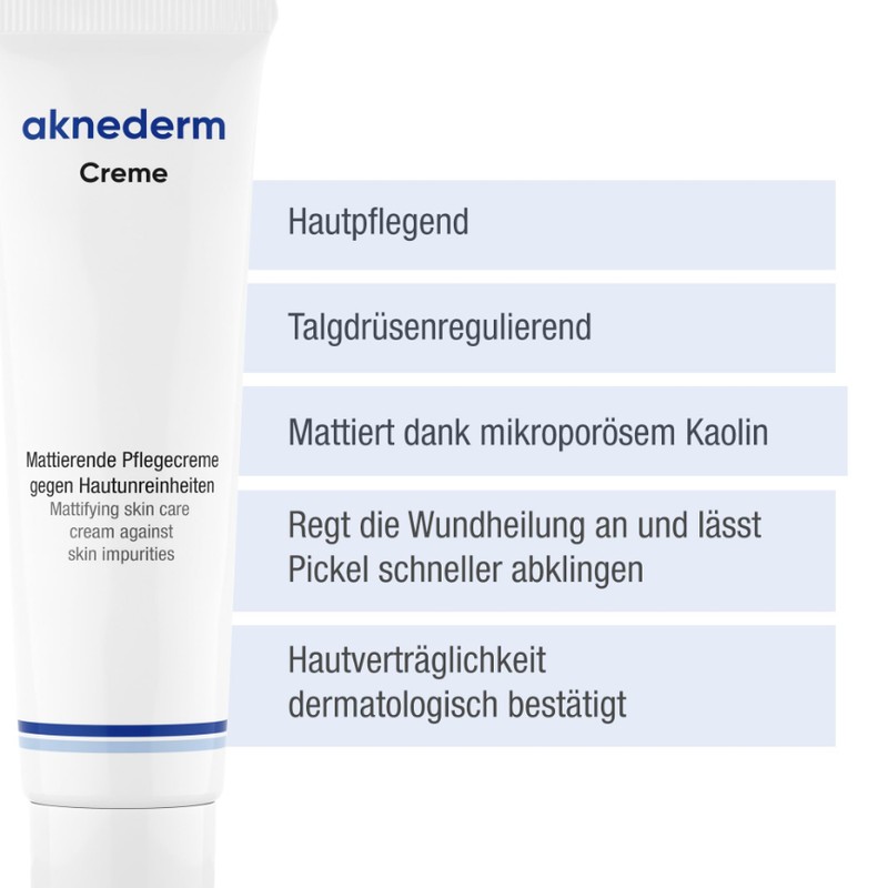 aknederm Cream 30 g - Mattifying Face Cream Against Pimples
