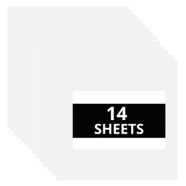 HTVRONT White Permanent Vinyl - 14 Pack Matte White Adhesive Vinyl, 12 ” x 12 ” Permanent Vinyl Sheets for Craft Projects, Party Decoration, Permanent Adhesive Vinyl for Cutting Machine