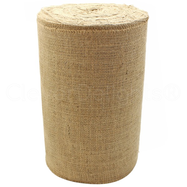 CleverDelights 12" Natural Burlap - Industrial Grade - 50 Yard