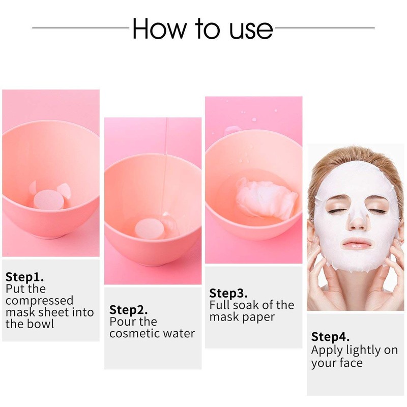 Jeanssar 100PCS Compressed Disposable Facial Mask Sheet Home DIY Skin