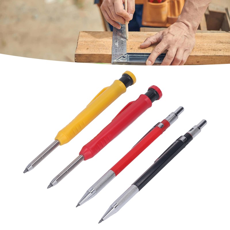 Mechanical Carpenter Pencil Set with 40 Refill Simple Operation Deep