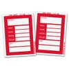 Kleer-Bak 2-Pack of 100 Stock Stickers - RED - Genuine