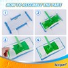 KEEPOW Microfiber Mop Pads for Swiffer Sweeper Mops, Reusable &