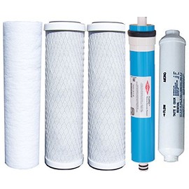 Watts Reverse Osmosis Replacement Filter Set 5 pcs w/ Filmtec 50 GPD Membrane by Watts