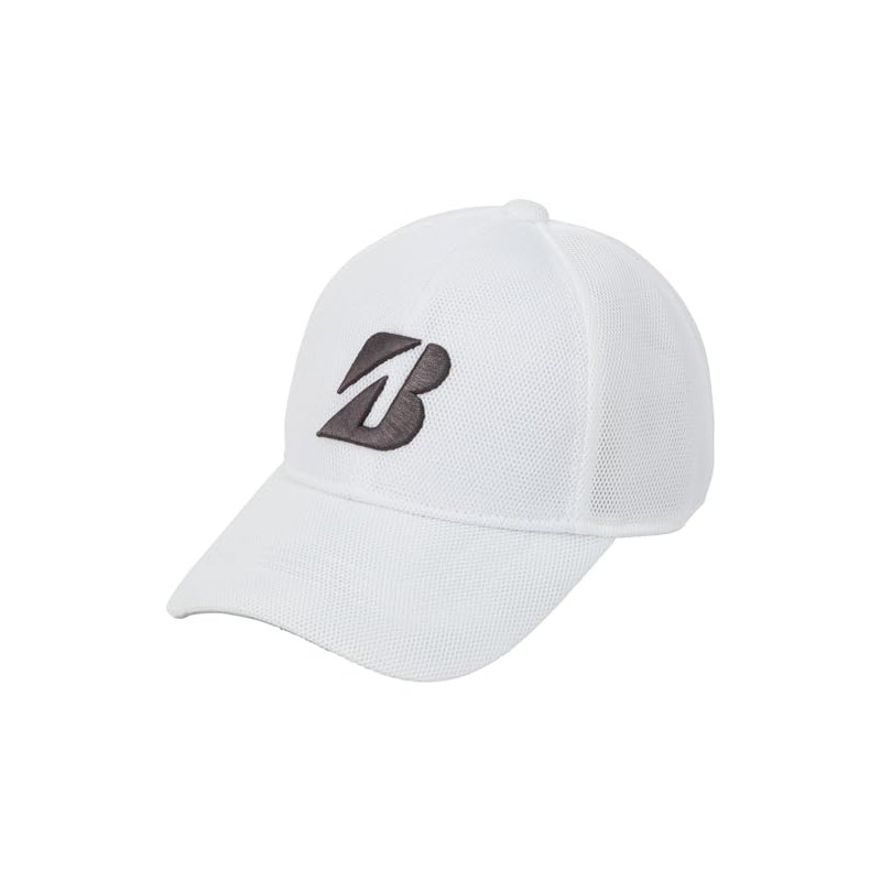 Bridgestone CPS25D Men's Cap Cool Vital ALL Mesh Cap, white,