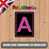 Horse Dressage Letter Markers x 8 Pink and Black Aluminium