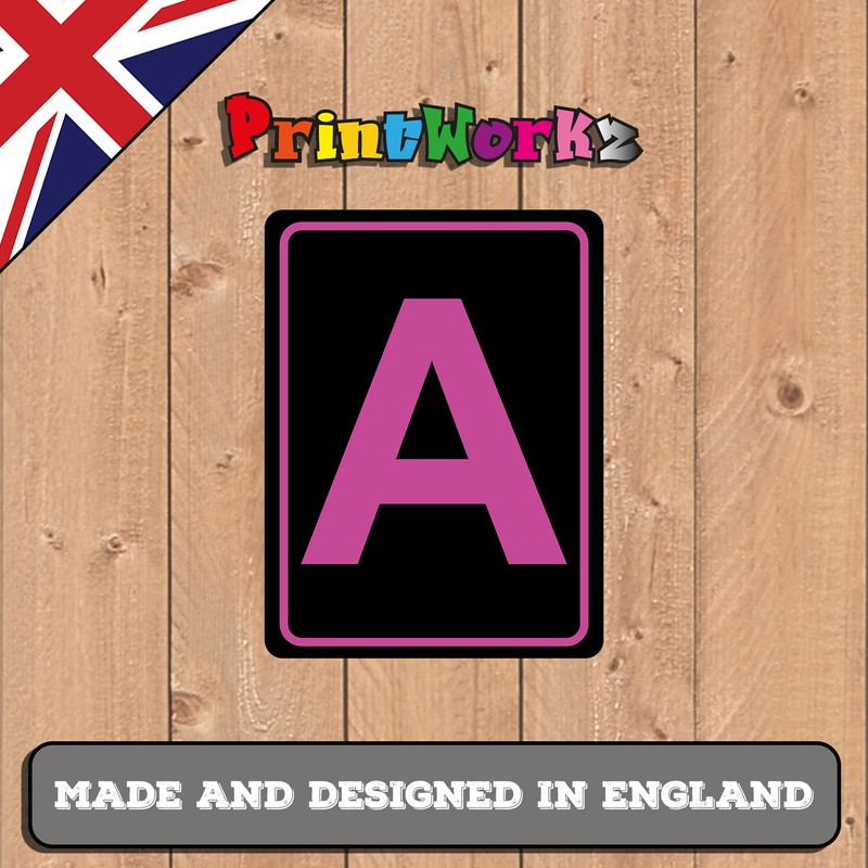 Horse Dressage Letter Markers x 8 Pink and Black Aluminium