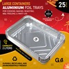 G4GADGET 25 Pack Large Aluminium Foil Trays (32x22x3 cm) -