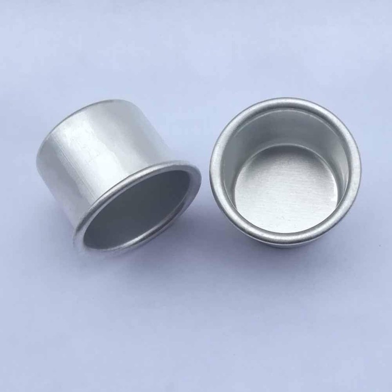 20 Pcs Aluminum Candle Cups Small Metal Candlestick Holder Cups