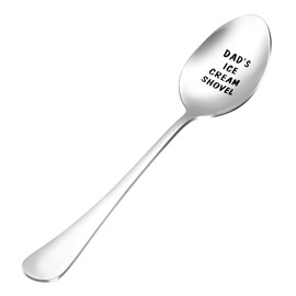 Christmas Gifts for Dad,Ice Cream Shovel Spoon for Men Stocking Stuffers Gift,Clear Engraved Inscription DAD'S ICE CREAM SHOVEL Funny Gift for Dads Fathers Day Birthday from Daughter Son