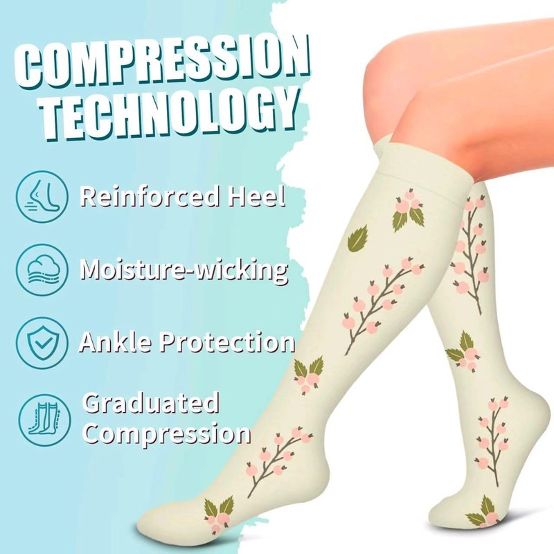 Compression Socks for Women and Men 6 Pack Copper Compression
