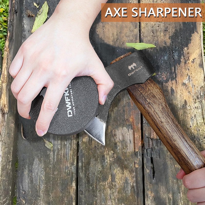 DWFKHT Axe Sharpener - Hatchet/Machete Sharpening Stone, Whetstone Blade &