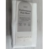 Threshold Performance Flat Sheet Queen White Cotton Sateen,