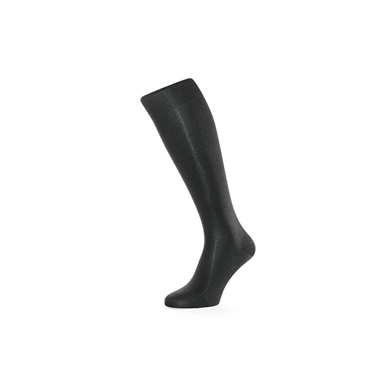 ALBERT KREUZ men’s black luxury business knee high socks of