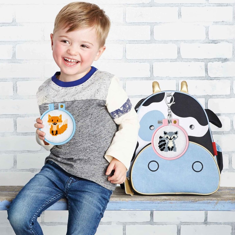 WATINC 5Pcs Embroidery Kit for Kids Stamped Cross Stitch DIY