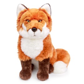 lilizzhoumax Fox Plush Toy 27cm Cute Realistic Stuffed Animal Arctic Fox Super Soft Home Decoration Baby Toys Birthday Gift for Friends and Kids Red