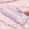 COOMICKEY Cute Purple PBT Keycaps 132 Keys Custom Keycaps MOA