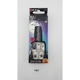 Broadway Nails 24 Nails Press On Manicure Glow in the Dark HBIPD35 Bogeyman