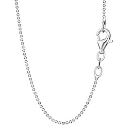 NKlaus 38 cm Ball Chain 925 Silver Elegant Necklace Filigree Width 1.0 mm Necklace 1.4 g Feather Light 6952, Sterling Silver