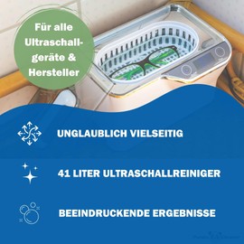 Pandacleaner® Ultrasound Cleaning Agent for Ultrasonic Baths - Concentrate for Glasses, Jewellery, Dental Products, Gold, Coins, Glass, Watches (Waterproof), etc. | 1L / 2L / 3L 0.5