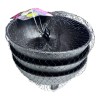 kole 3PCS Salsa Bowl Set Plastic Mexican Molcajete Chips Guacamole