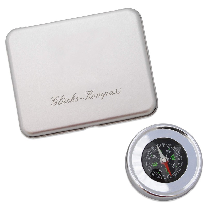 Geschenke mit Namen Compass, metal, silver, 5.5 cm
