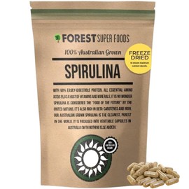 100% Australian Freeze Dried Spirulina - Rich in chlorophyll - 2500mg per serve - 120x Capsules - Forest Super Foods