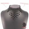 Asphire Gothic Lace Choker Necklace Black Crystal Tassel Collar Necklace