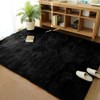 Alfombra De Salón Peluda Súper Suave De 160cm120cm Negro