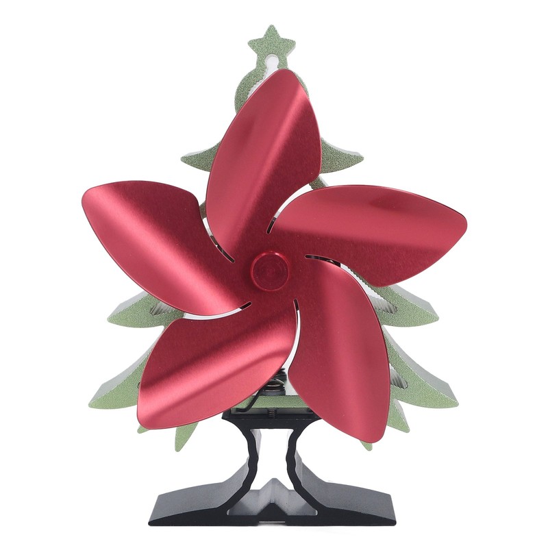 5 Blade Heat Powered Stove Fan Adjustable Speed Thermoelectric Fireplace