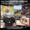 Haxtec D20 Spinner Dice with Keychain & Necklace Gifts for