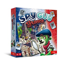 Trefl Spy Guy France Cooperative Detective Game, Family Board Game, Giant Game Board with City, French Monuments and Symbols, for Adults and Children from 5 Years