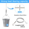 10 Pack Adjustable Picture Hanging Kit 6.6FT Heavy Duty Stainless