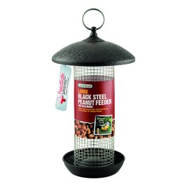 Gardman A01481 Large Steel Peanut Feeder - Black, 16 x 19 x 4 cm