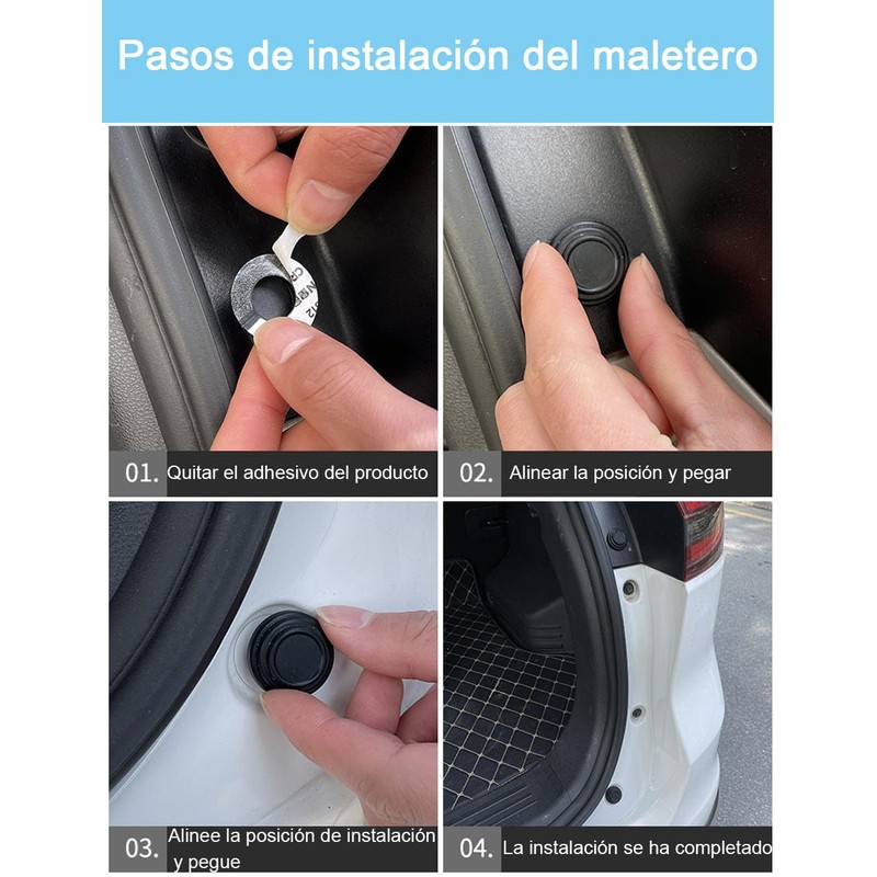20 Piezas Almohadilla de Silicona Antigolpes para Puerta de Coche,