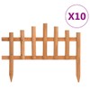 vidaXL Wooden Garden Edgings - 10 pcs Set | Lawn