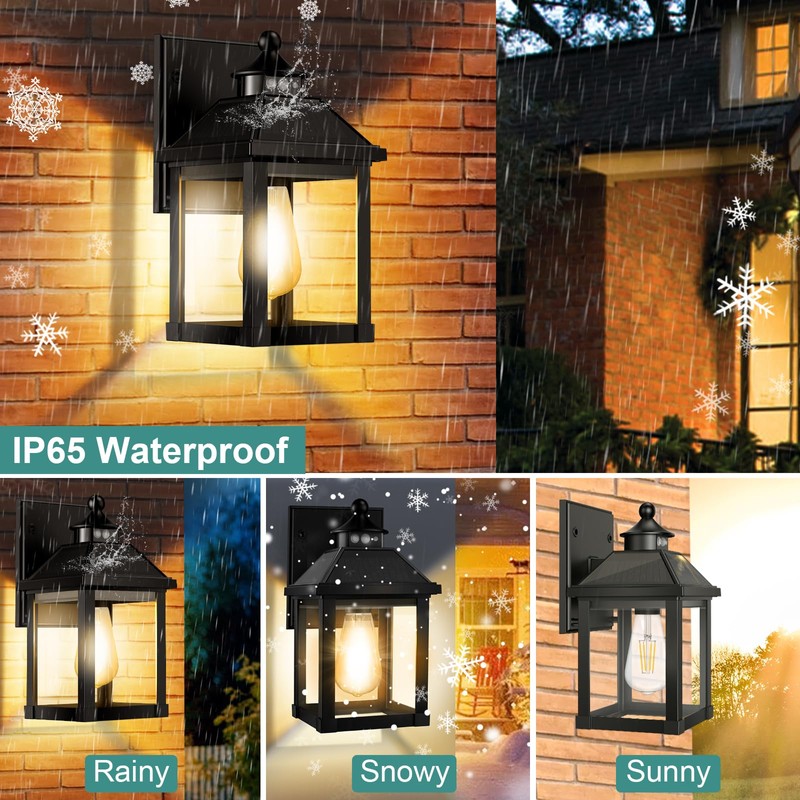 AEQ Solar Porch Lights Outdoor, Solar Sconce Lights Outdoor with